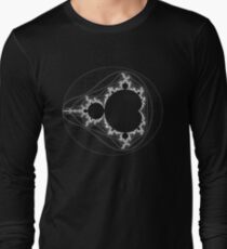 White - Linear Mandelbrot Long Sleeve T-Shirt