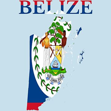 More Design Belizean Gift Belize Country Map Flag Summer Sun