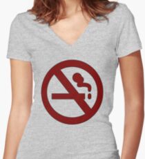 Marceline: No Smoking Shirt Women's Fitted V-Neck T-Shirt