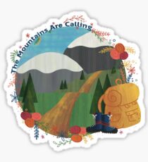 The Mountains Are Calling - Hike Sticker
