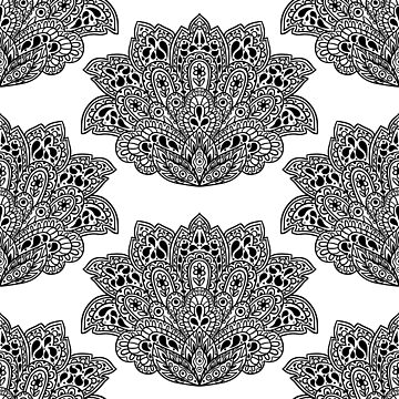 Artwork thumbnail, Stencil Mandala Flower Pattern by SBernadette