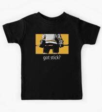 Hockey "Got Stick?" Dark Kids Tee