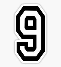 9, TEAM, SPORTS, NUMBER 9, NINE, NINTH, competition Sticker