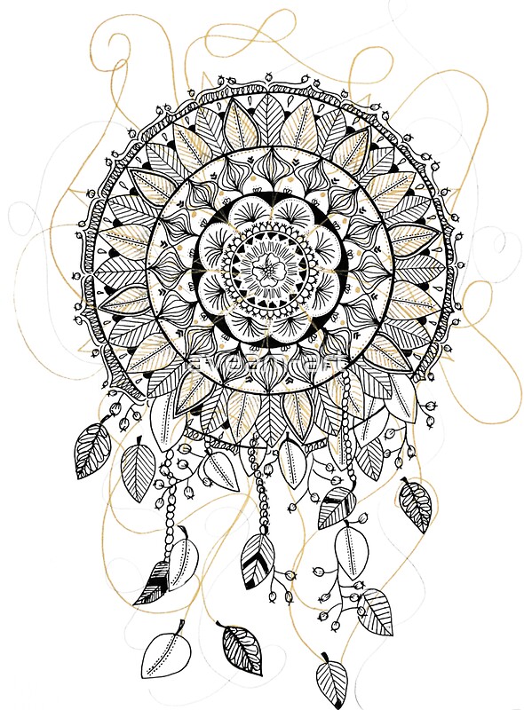 "Mandala dreamcatcher, attrape rêve" Stickers by aveam-art ...