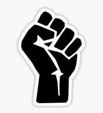 FIST, Black, Rebellion, Strength, Power, Grasp, Grab, Hold, Tough, MMA Sticker