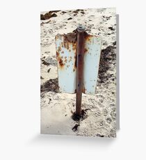 Beach Sign Five Greeting Card