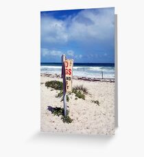 Beach Sign Four Greeting Card