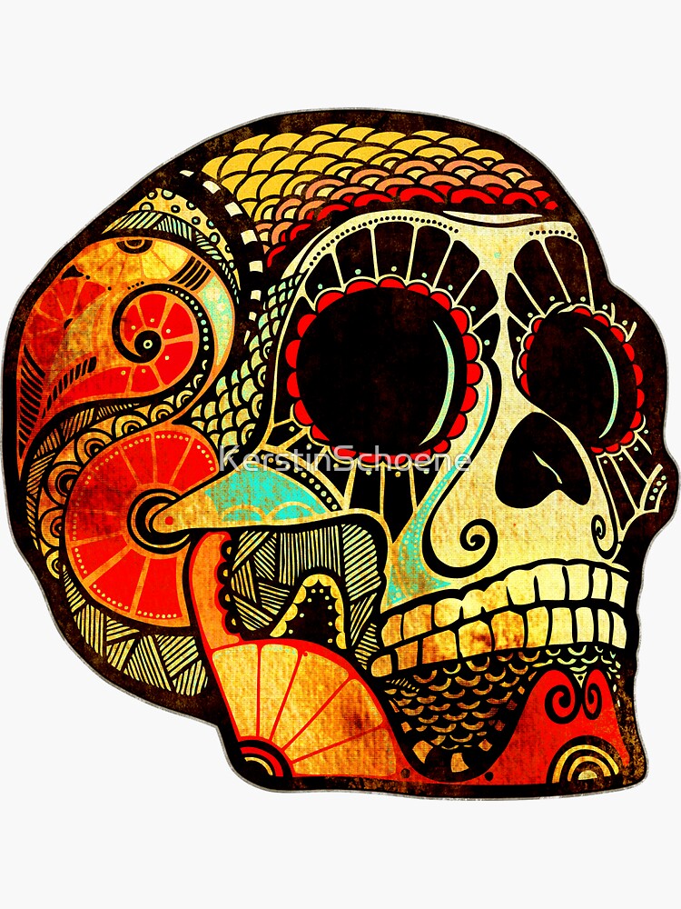 Grunge Skull von KerstinSchoene