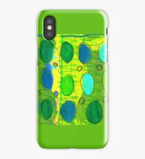 green abstract iPhone Case