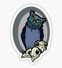 Owl and skull Sticker