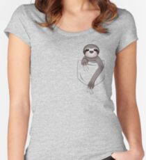 Pocket Sloth Women's Fitted Scoop T-Shirt