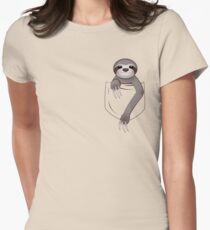 Pocket Sloth Women's Fitted T-Shirt