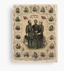 Confederate Generals of The Civil War Canvas Print