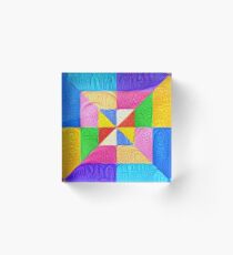 DeepDream Color Squares Visual Areas 5x5K v1448123183 Acrylic Block