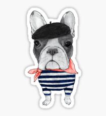 Frenchie With Arc de Triomphe Sticker