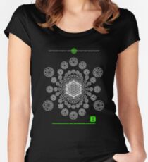 Crop Circle Metatron Vortex 22 - Oct 2012 Merch Women's Fitted Scoop T-Shirt
