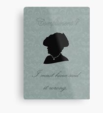 Violet Crawley Metal Print