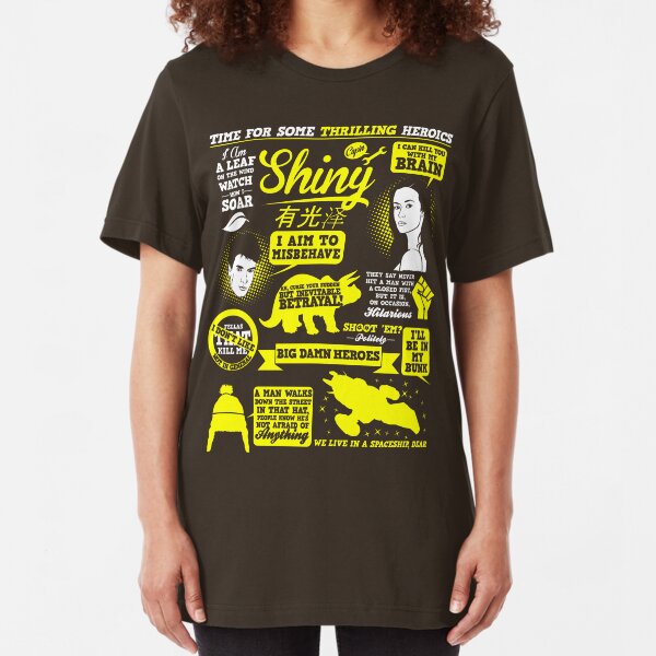 Shiny Quotes Slim Fit T-Shirt