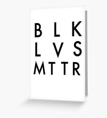 Tarjeta de felicitación BLACK LIVES MATTER