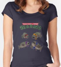 Teenage Mutant Ill-Tempered Sea Bass Women's Fitted Scoop T-Shirt