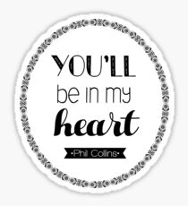 Phil Collins Quote Print Sticker