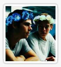 Newt and Thomas with Flowercrowns Sticker