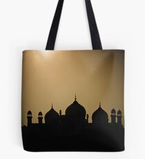 silhouette of minarets and dome Tote Bag