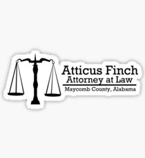 To Kill A Mockingbird: Atticus Finch, Attorney at Law Sticker