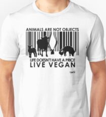 VeganChic ~ Animals Are Not Objects Slim Fit T-Shirt