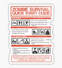 Zombie Survival - Quick Start Guide Sticker