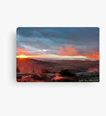Foggy Cadillac Sunset Canvas Print
