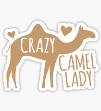 Crazy CAMEL lady Sticker