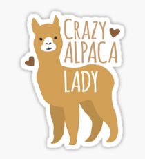 Crazy Alpaca Lady Sticker