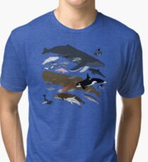 I Am Thankful For Cetaceans Tri-blend T-Shirt
