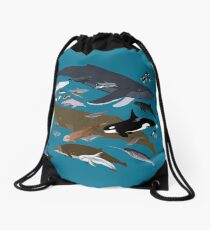 I Am Thankful For Cetaceans Drawstring Bag