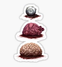 Eye Heart Brains Sticker