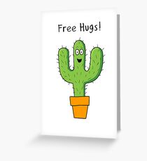 Free Hugs Cactus Greeting Card