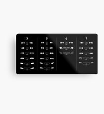 3, 5, 6, and 7 Generations Headlights and kidney grills Metal Print