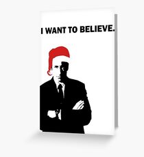 Fox Mulder Wants to Believe in Santa Greeting Card