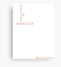 #BELIEVEINSHERLOCK WORD-PUZZLE Metal Print