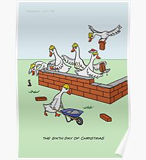 The Sixth Day of Christmas (6 Geese a-Laying) Poster