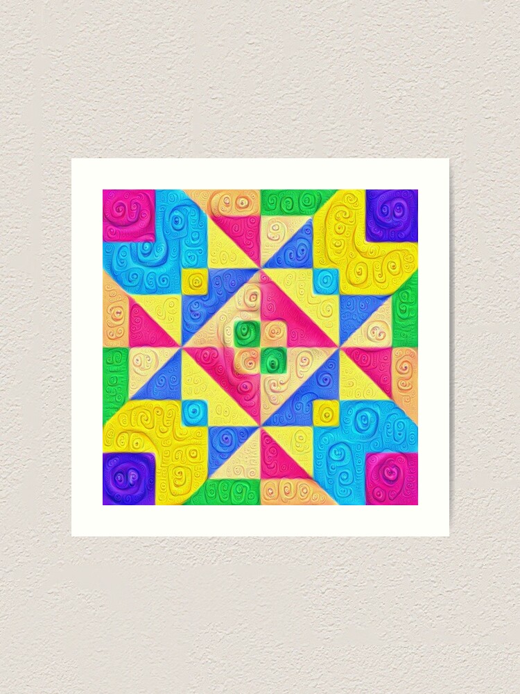 Alternate view of #DeepDream Color Squares Visual Areas 5x5K v1448168644 Art Print