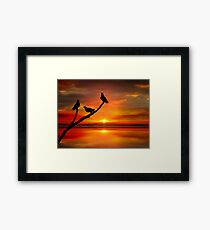 Birds at Sunset point-2 Framed Print