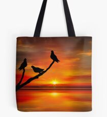 Birds at Sunset point-2 Tote Bag