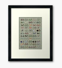 Fifty Bicycles Framed Print