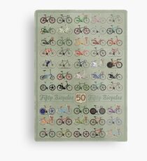 Fifty Bicycles Metal Print