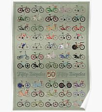 Fifty Bicycles Poster