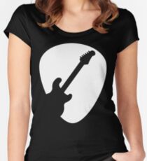 Electric Guitar Pick T Shirt Women's Fitted Scoop T-Shirt
