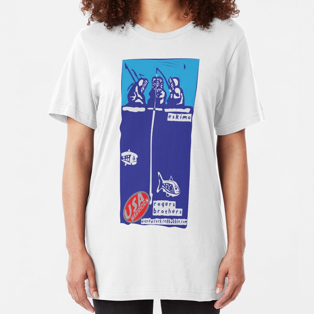 usa warriors eskimo by rogers bros Slim Fit T-Shirt