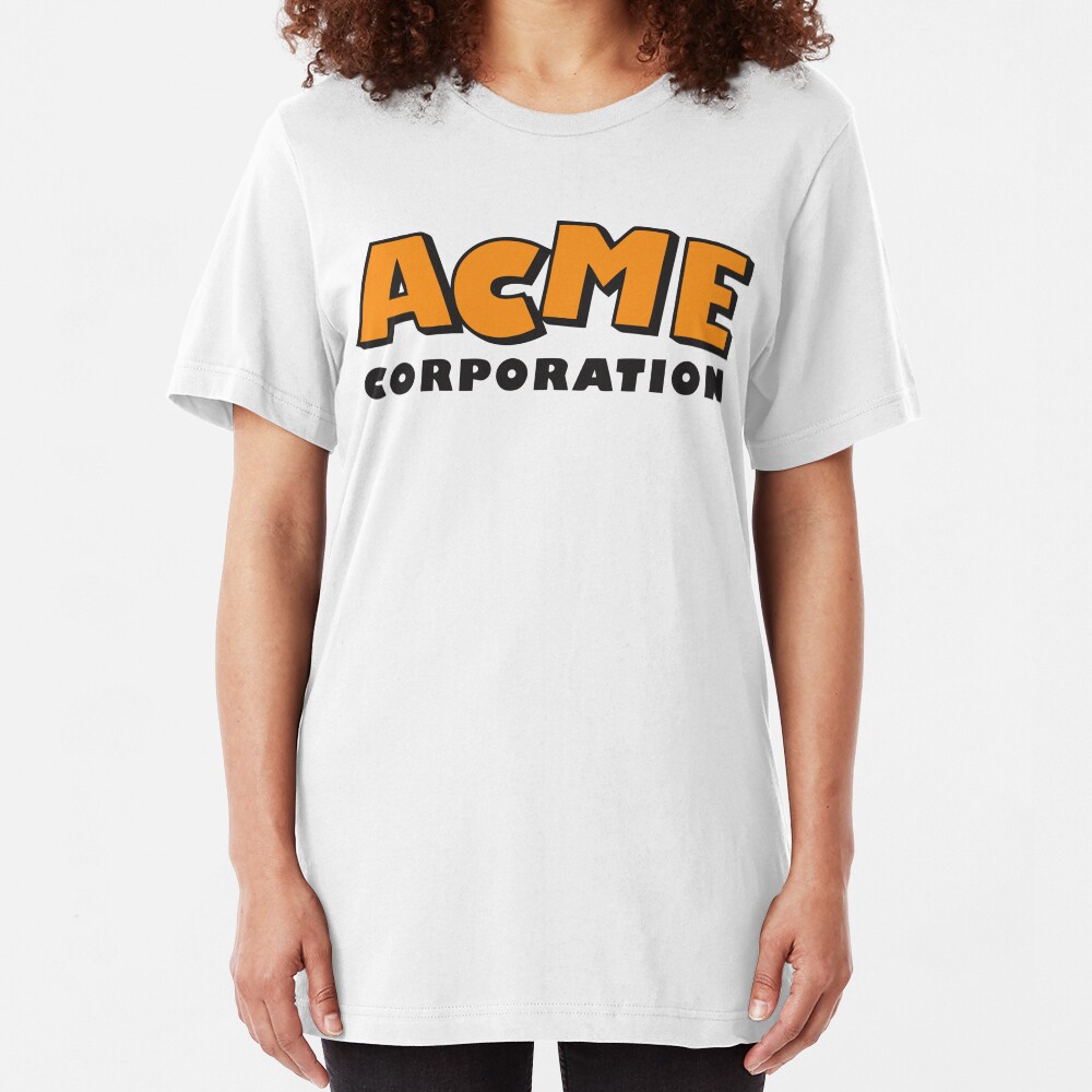 ACME corporation (orange) Slim Fit T-Shirt